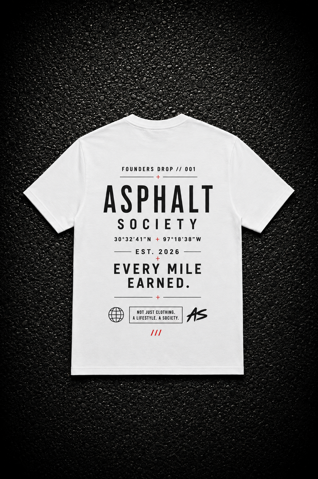 Every Mile Earned Tee- White
