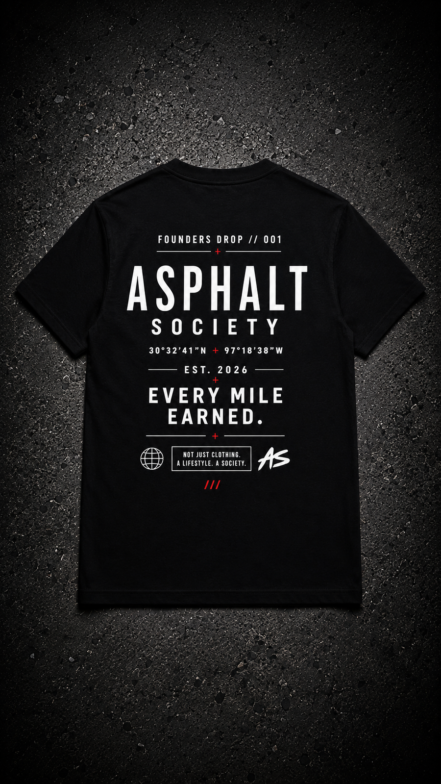 Every Mile Earned Tee- Black