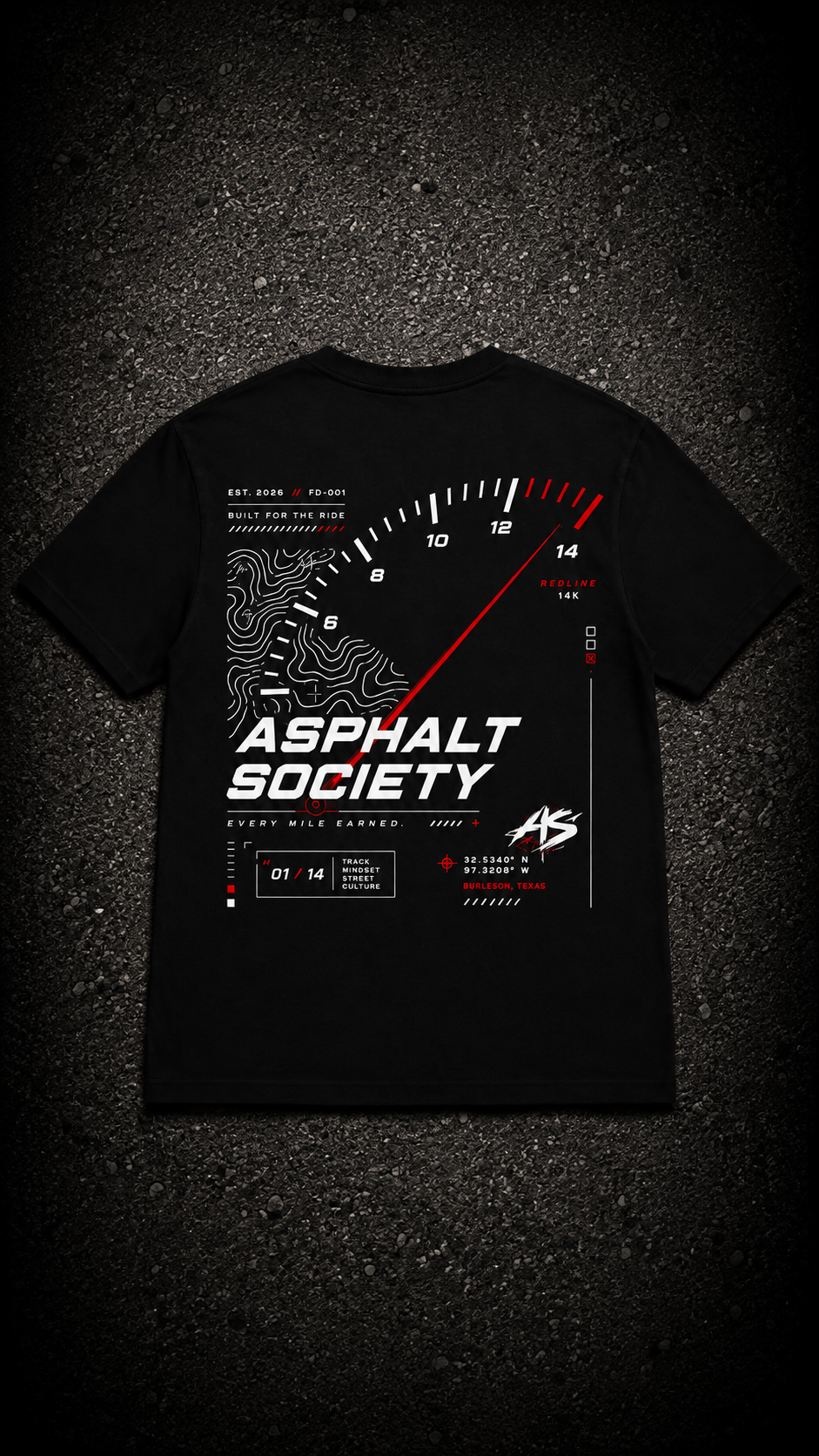 Redline Tee- Black