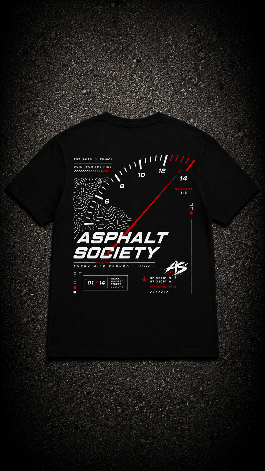 Redline Tee- Black